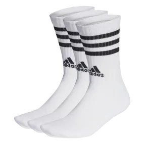 Adidas 3-Stripes Cushioned Crew Socks 3 Pairs - White/Black