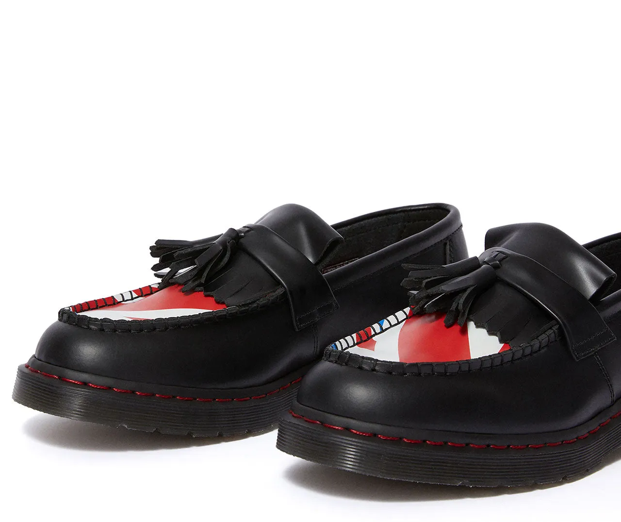 ADRIAN WHO BLACK UNION JACK SMOOTH LOAFER