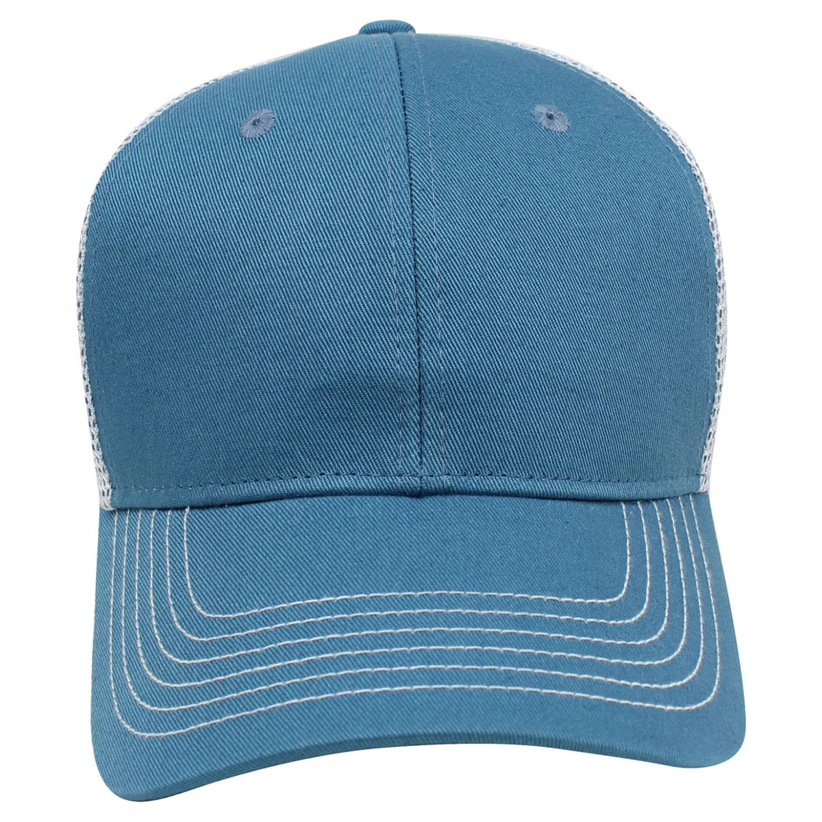 AHEAD Arctic Blue/White Laid Back Chino Trucker Cap