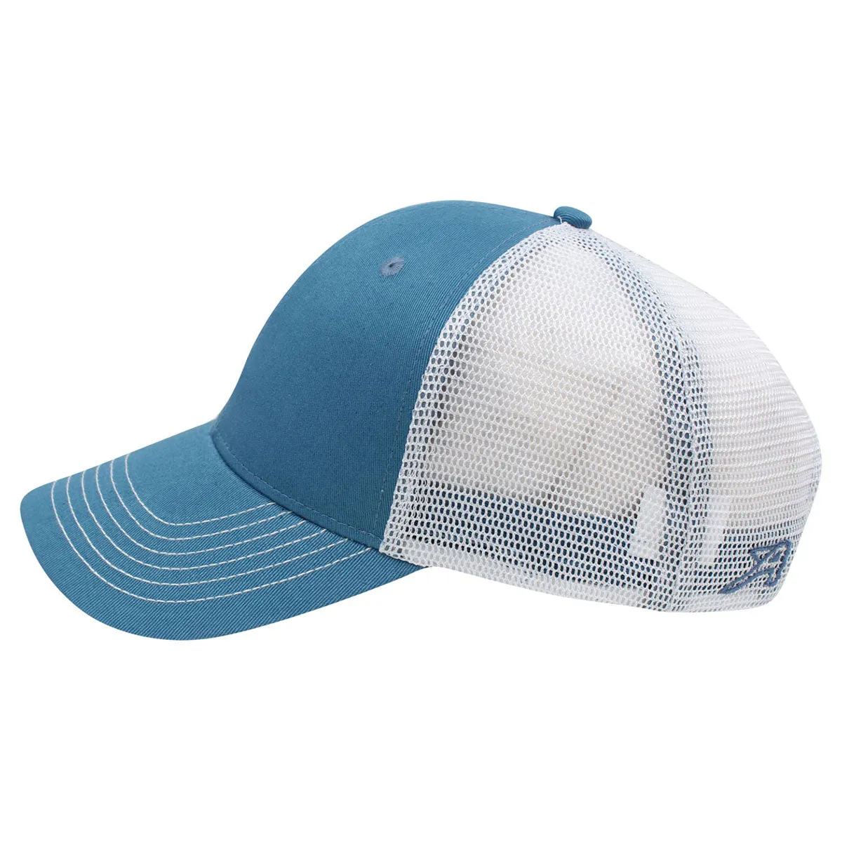 AHEAD Arctic Blue/White Laid Back Chino Trucker Cap