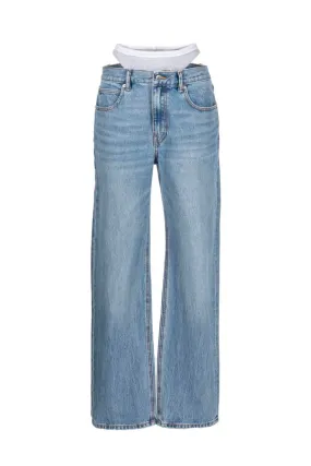 Alexander Wang Layered Loose Jean - Vintage Light Indigo