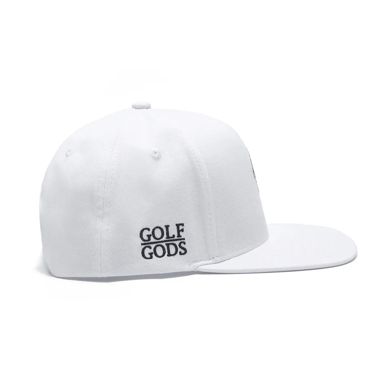 Angry Golfer White SnapBack Golf Hat - Flat Brim