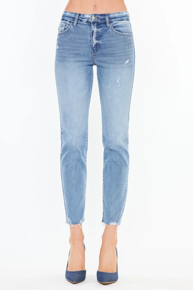 Ariana High Rise Straight Jeans