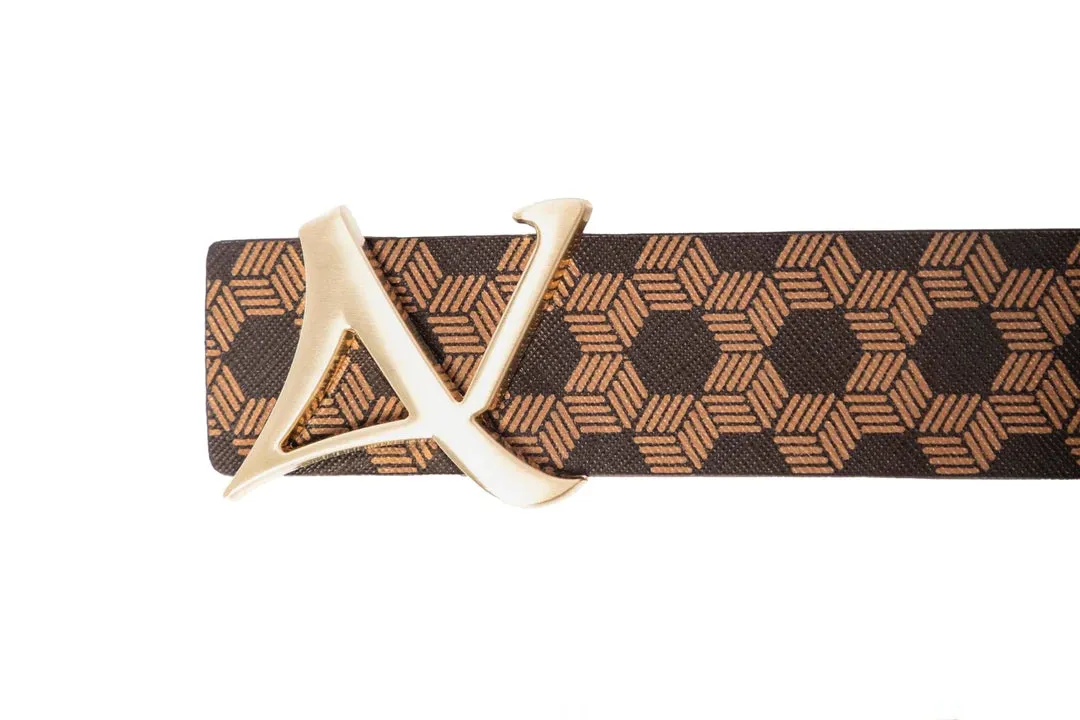 AU NOIR Belt | Shelby Gold, Brown