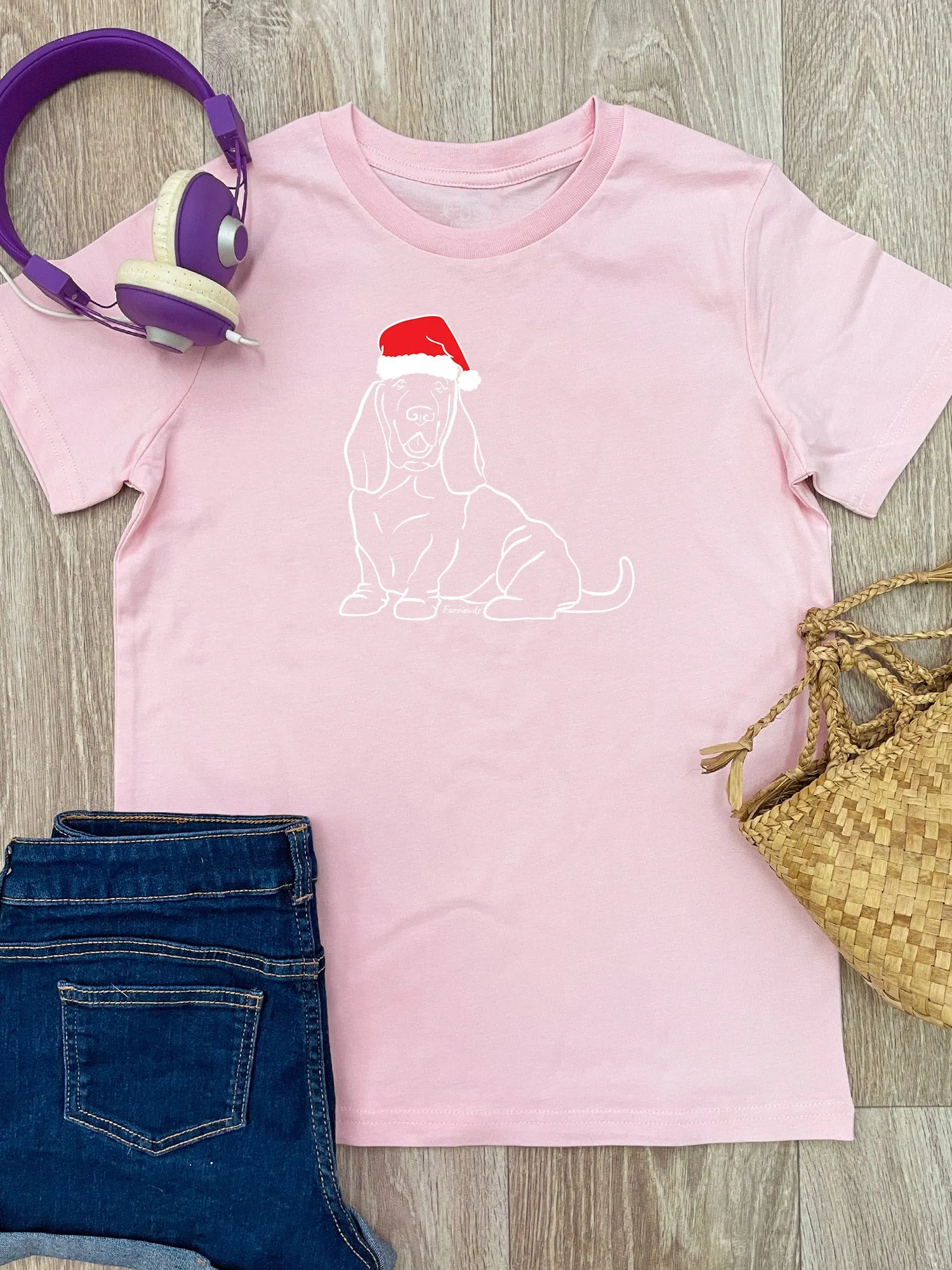 Basset Hound Christmas Edition Youth Tee