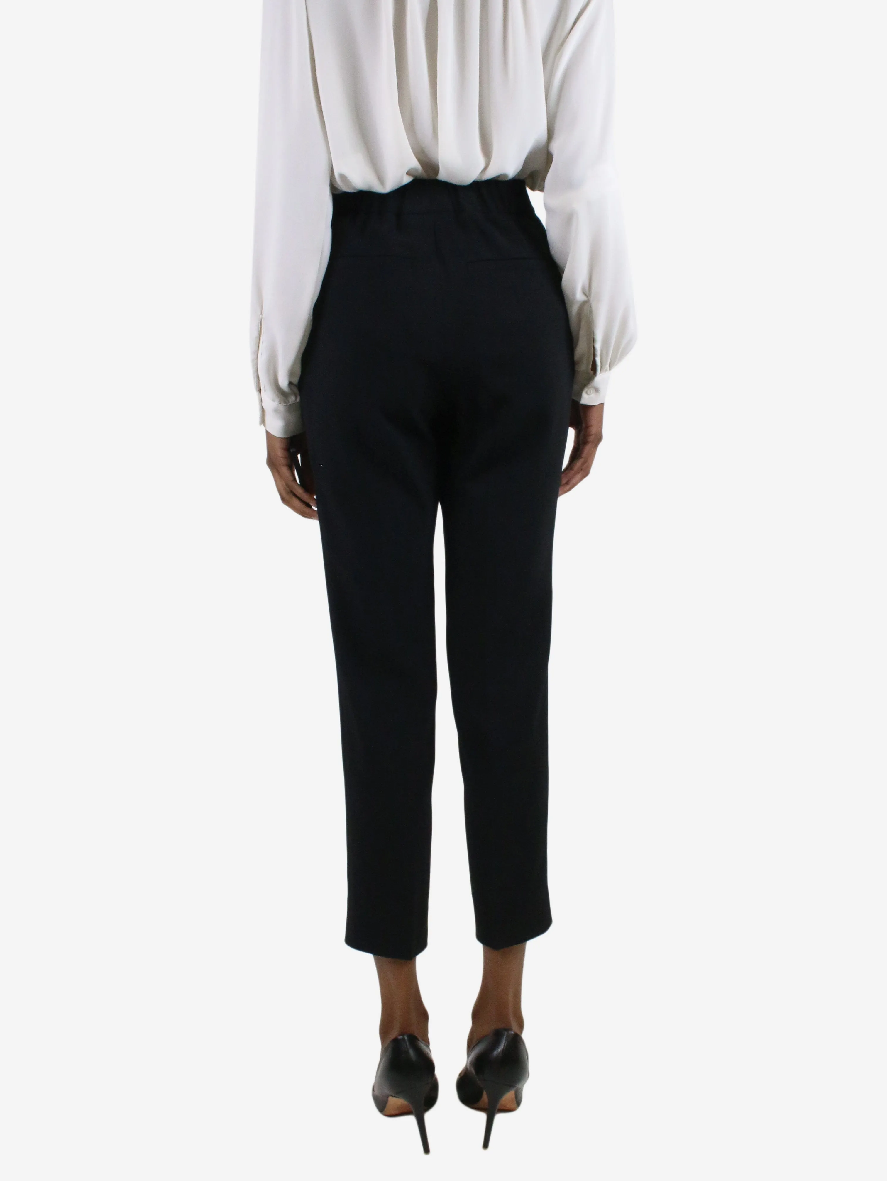 Black high-rise tailored trousers - size IT 38