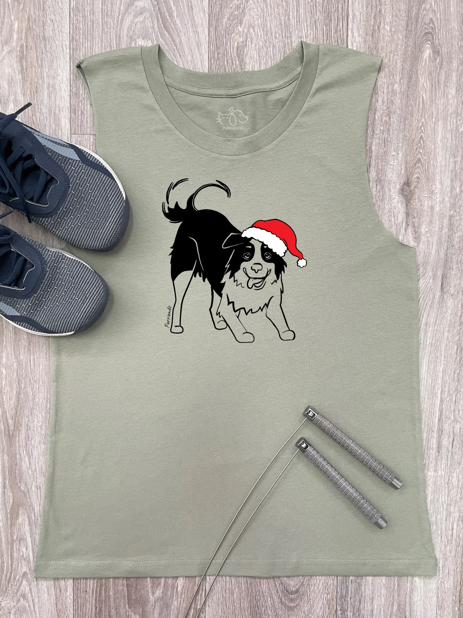 Border Collie Christmas Edition Marley Tank