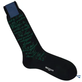 BRESCIANI Cotton Icon Art Mid Calf Length Socks US M-L