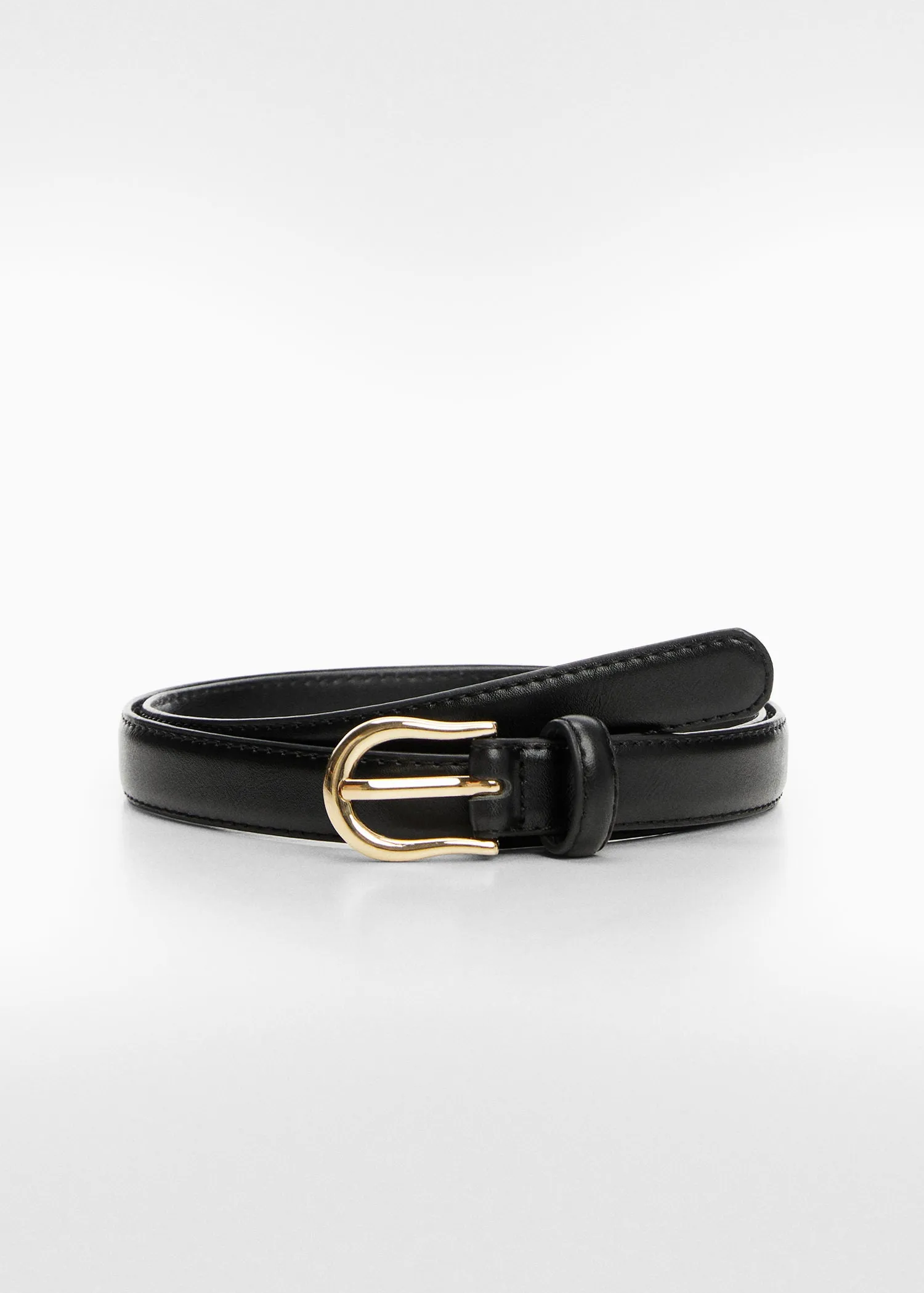 Buckle skinny belt