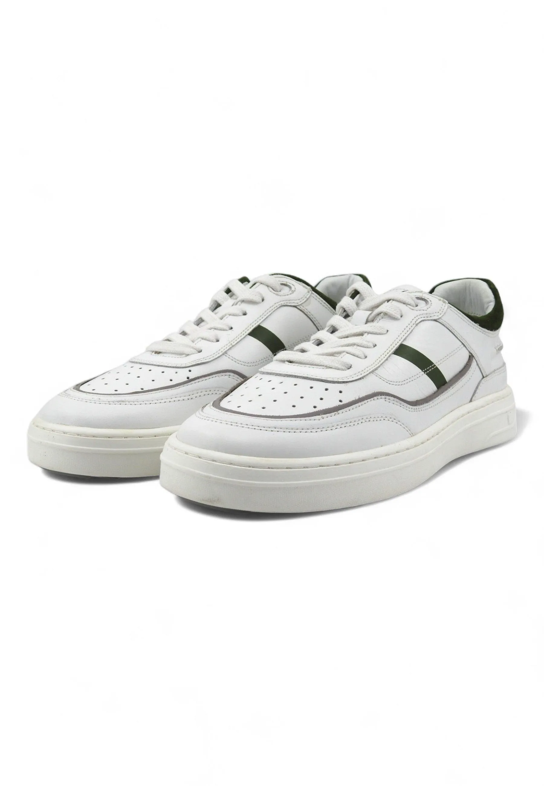 CAFENOIR Sneaker Basket Ox Sneaker Uomo Bianco Verde PV1002