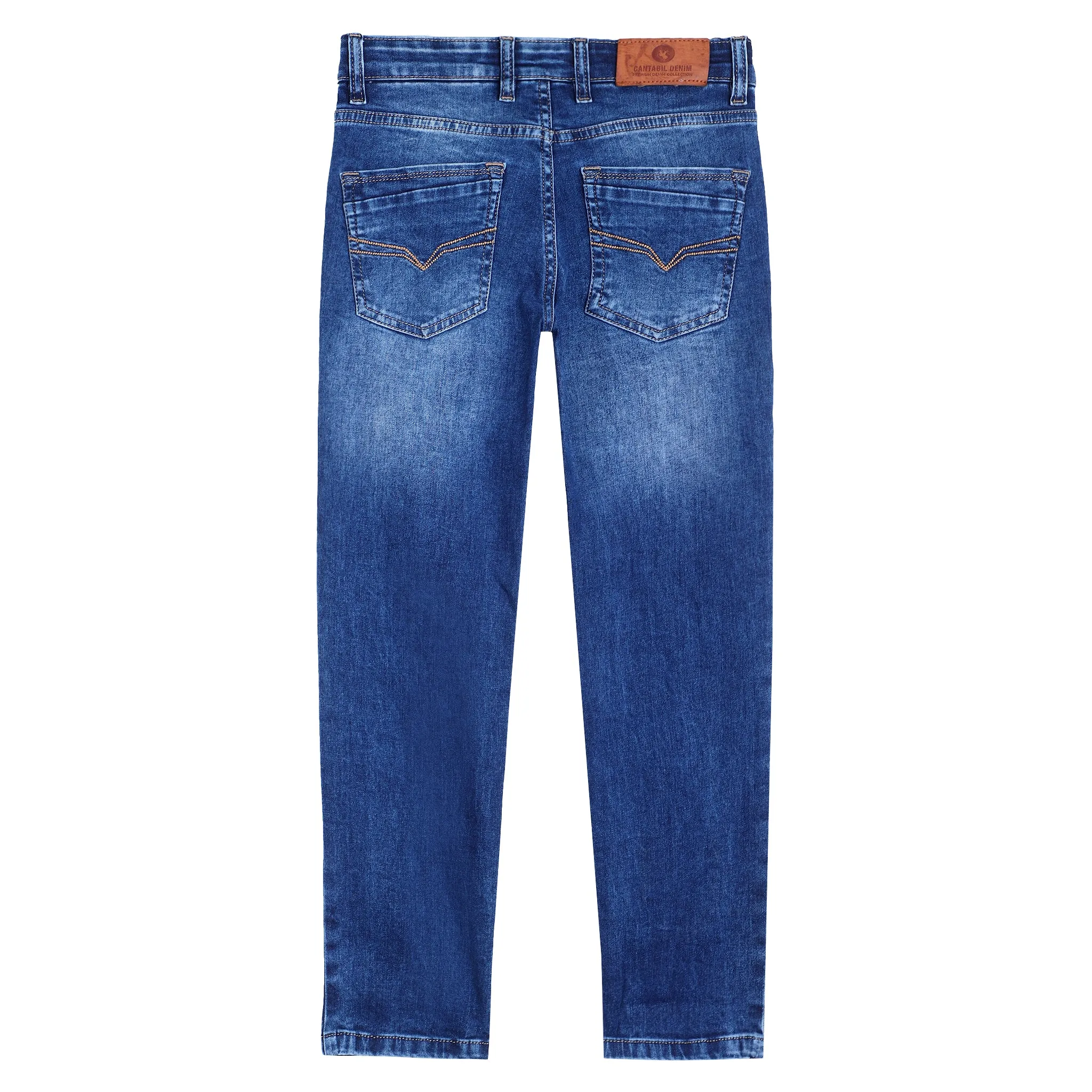 Cantabil Boys Blue Solid Jeans