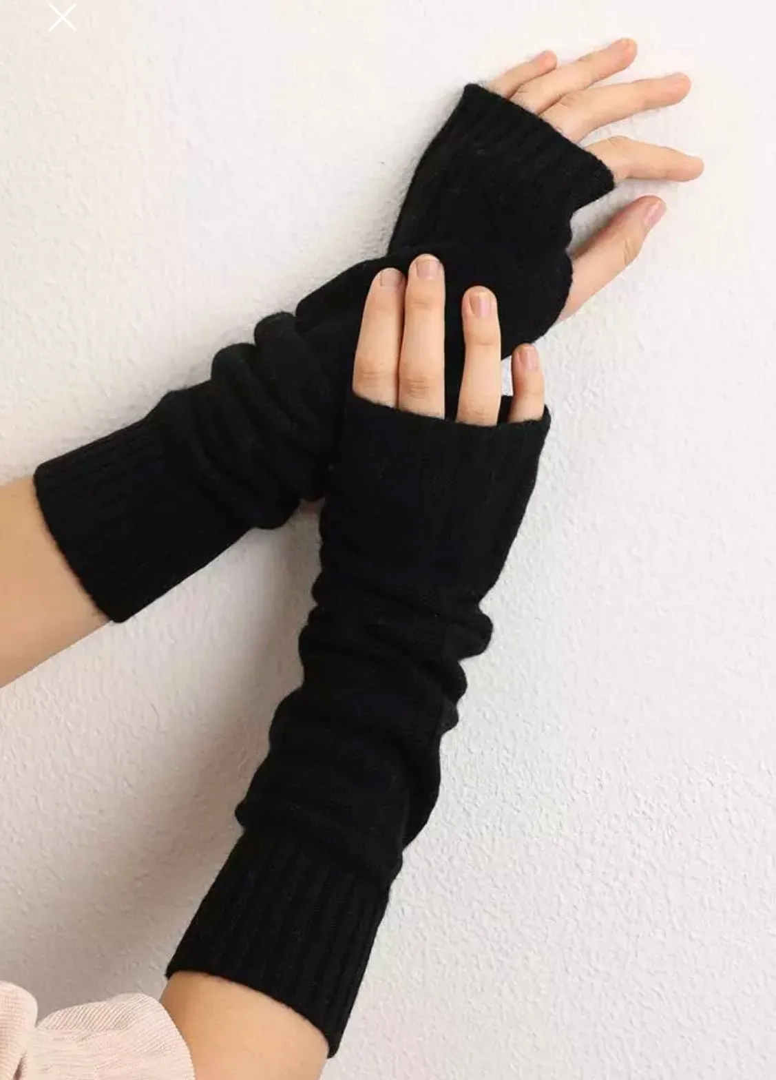 Cashmere fingerless gloves / sleeves