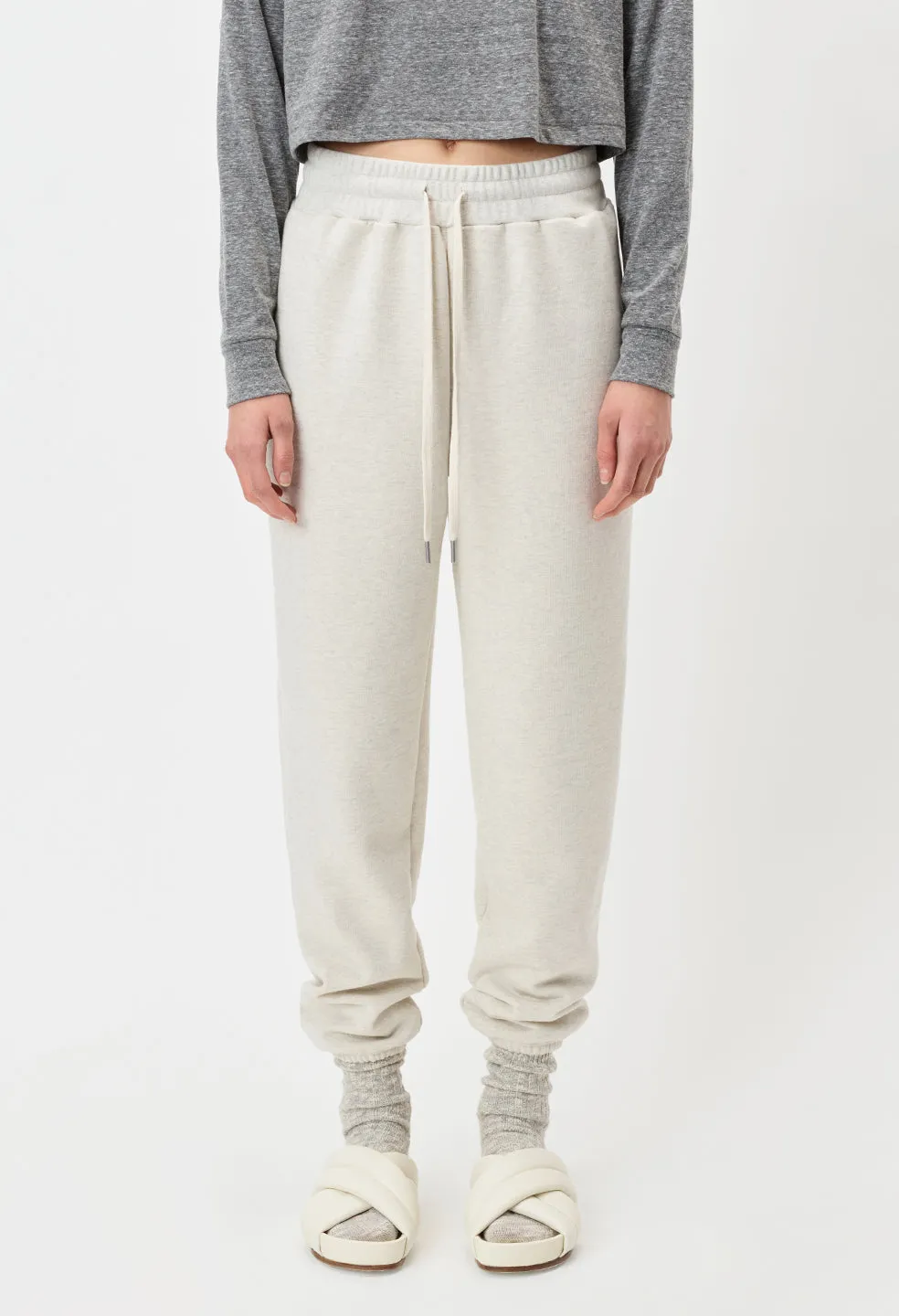 Cashmere Fleece Women’s LA Sweatpants / Heather Ash