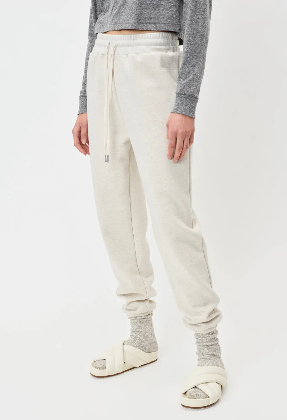 Cashmere Fleece Women’s LA Sweatpants / Heather Ash