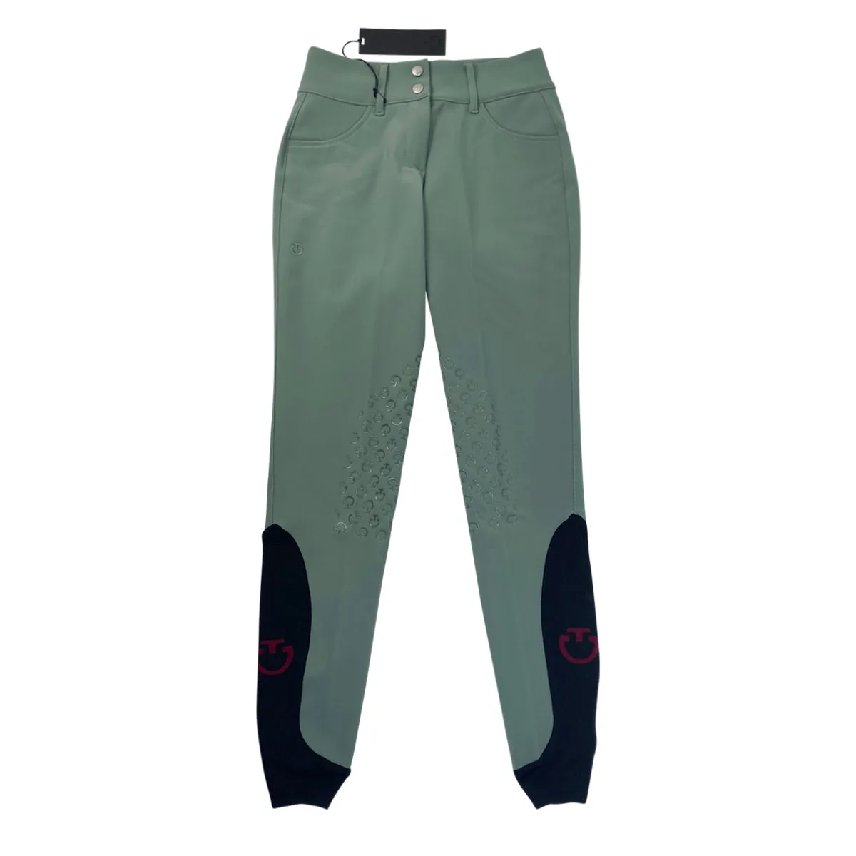 Cavalleria Toscana 'American' High Rise Jumping Breeches in Emerald Grey - Women's IT 44 (US 30)