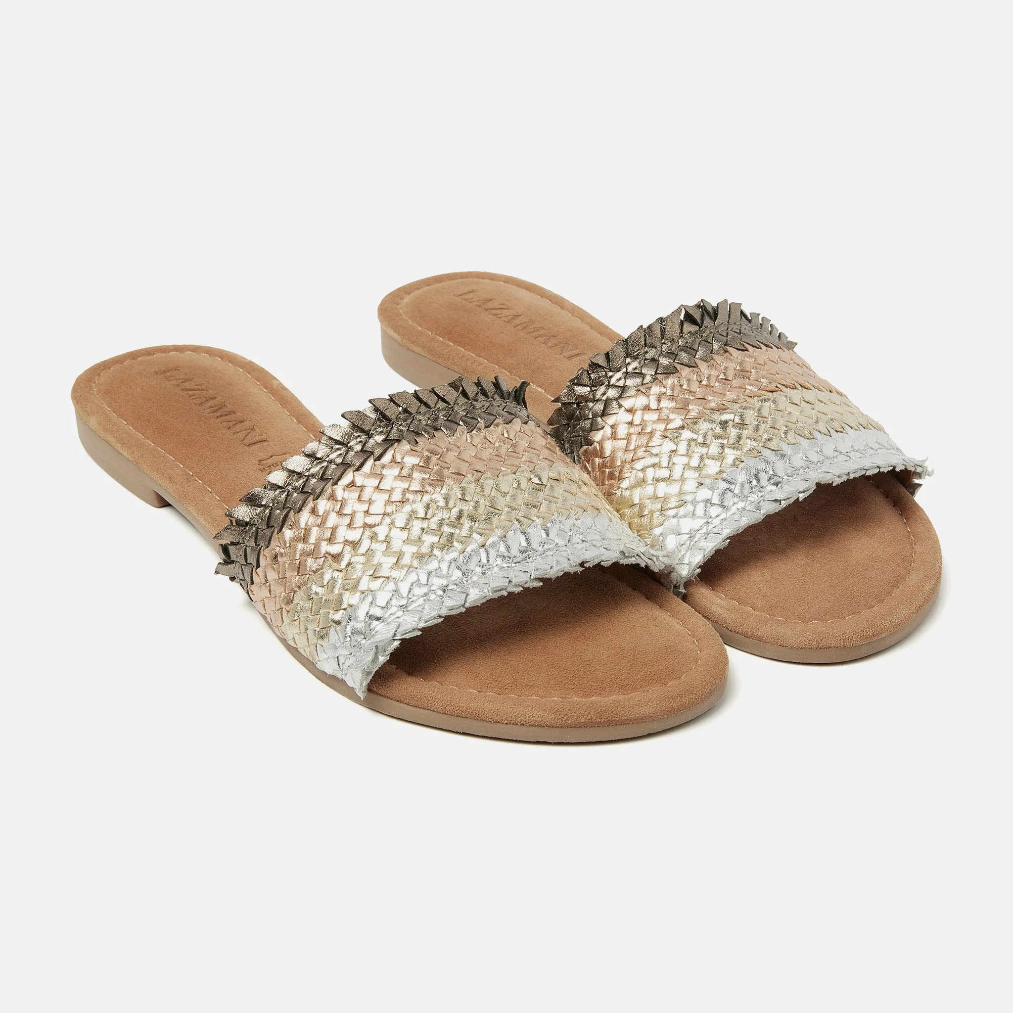 Chloe Leren Dames Slippers Gold