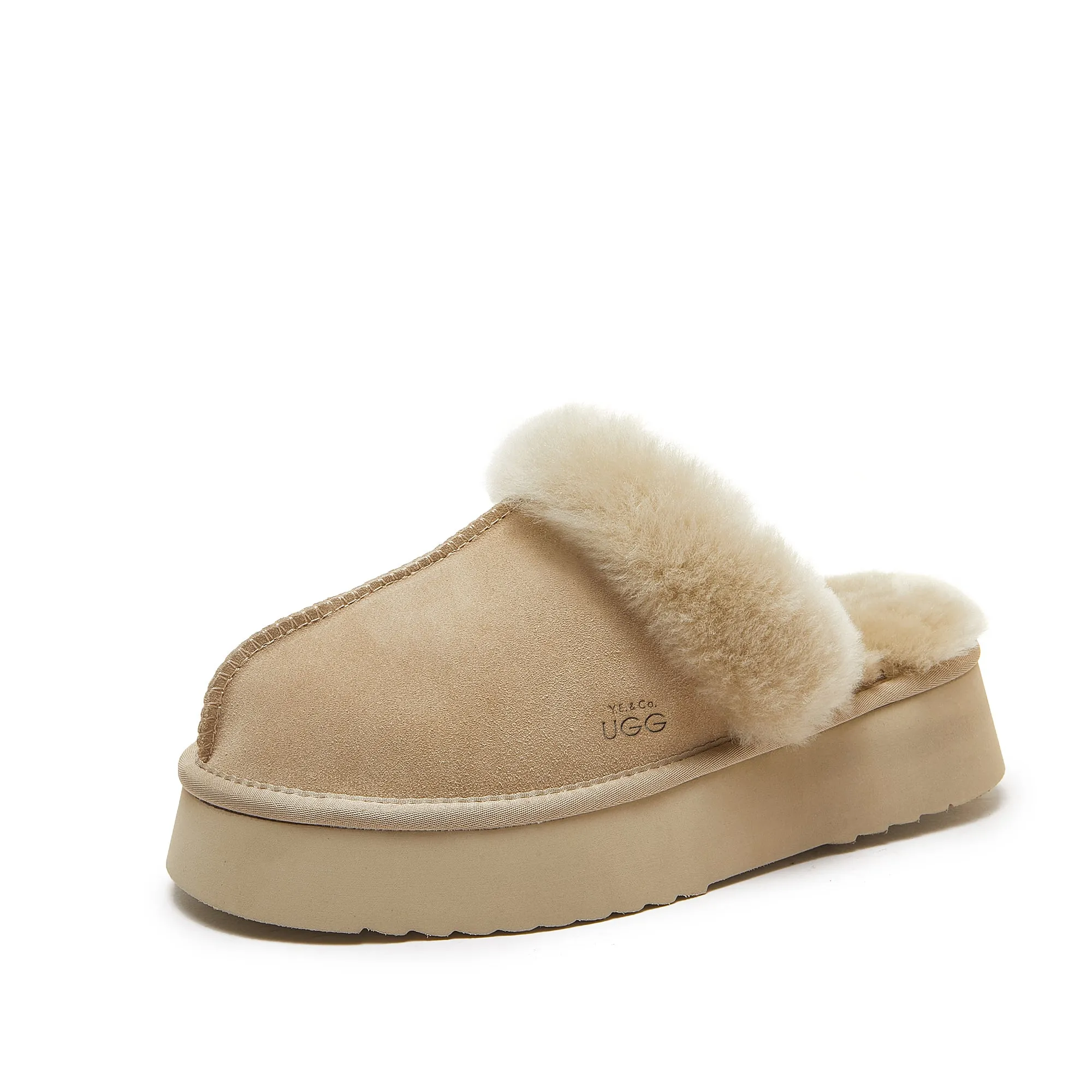 Classic Lady's Scuff - Platform Sole Premium Australian Sheepskin UGG Slippers