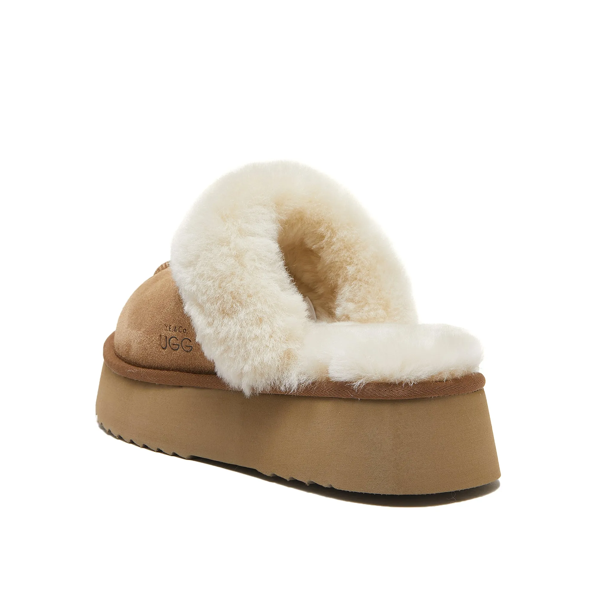 Classic Lady's Scuff - Platform Sole Premium Australian Sheepskin UGG Slippers