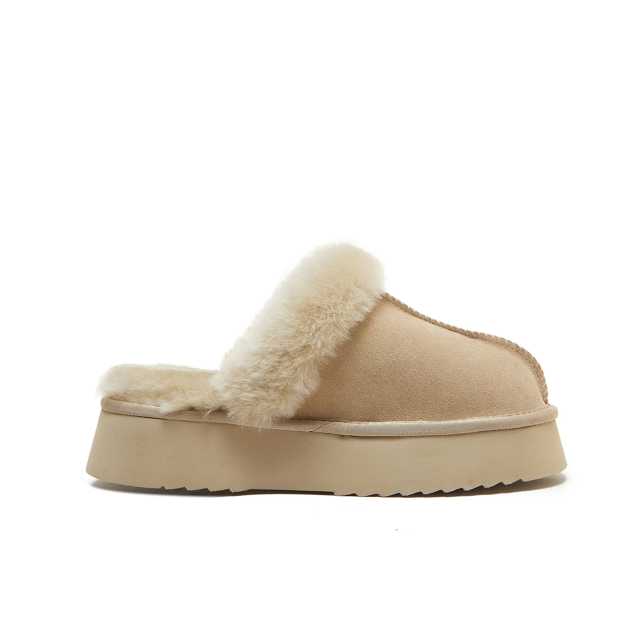 Classic Lady's Scuff - Platform Sole Premium Australian Sheepskin UGG Slippers