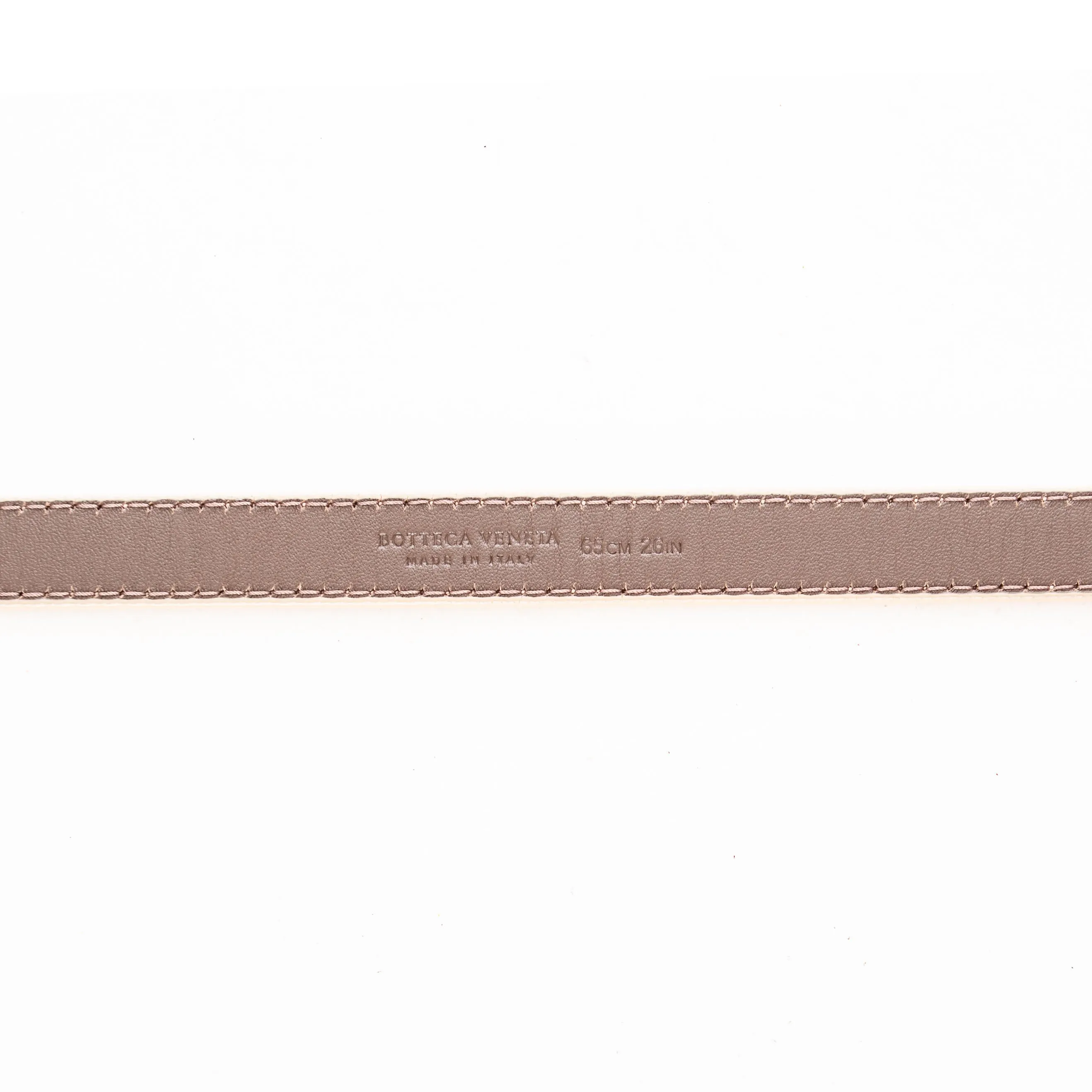 Cream Leather Oxidized Buckle Two-Tone Belt 65cm