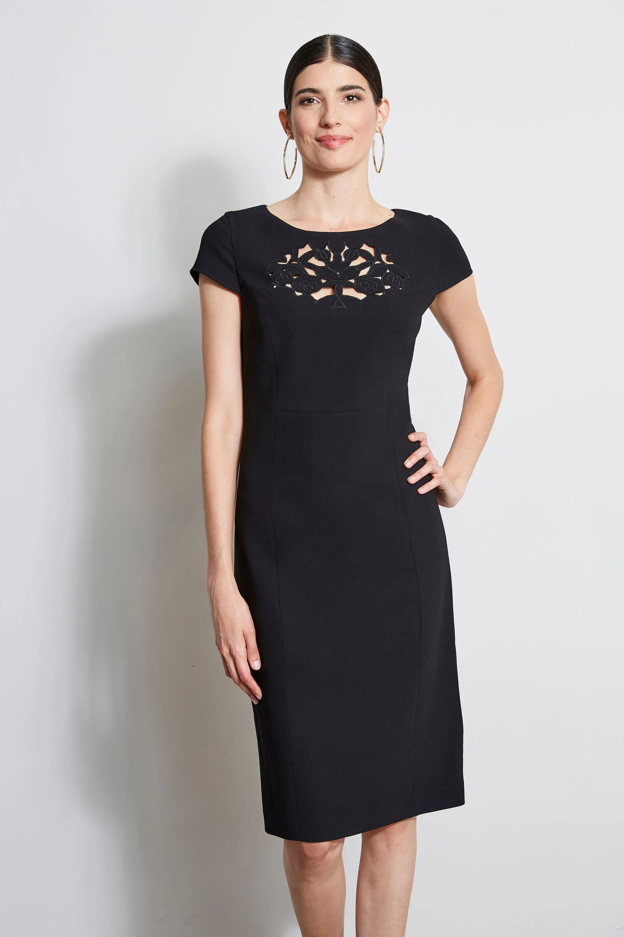 Cut Out Embroidered Dress