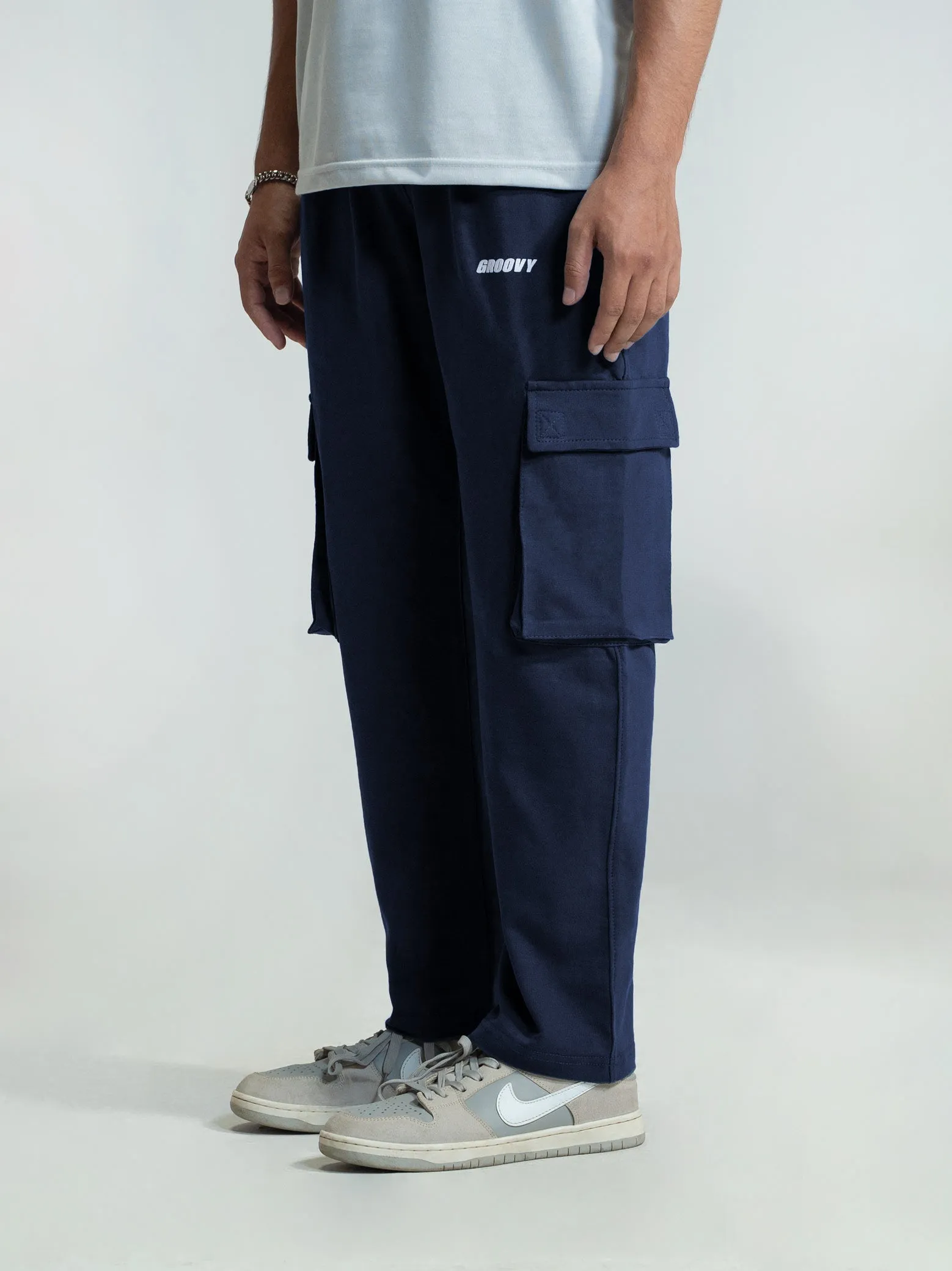 Deep Blue Cargo Trousers