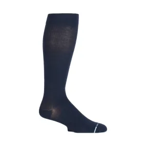 Dr. Motion Men's Solid Cotton Blend Knee High Sock - Navy