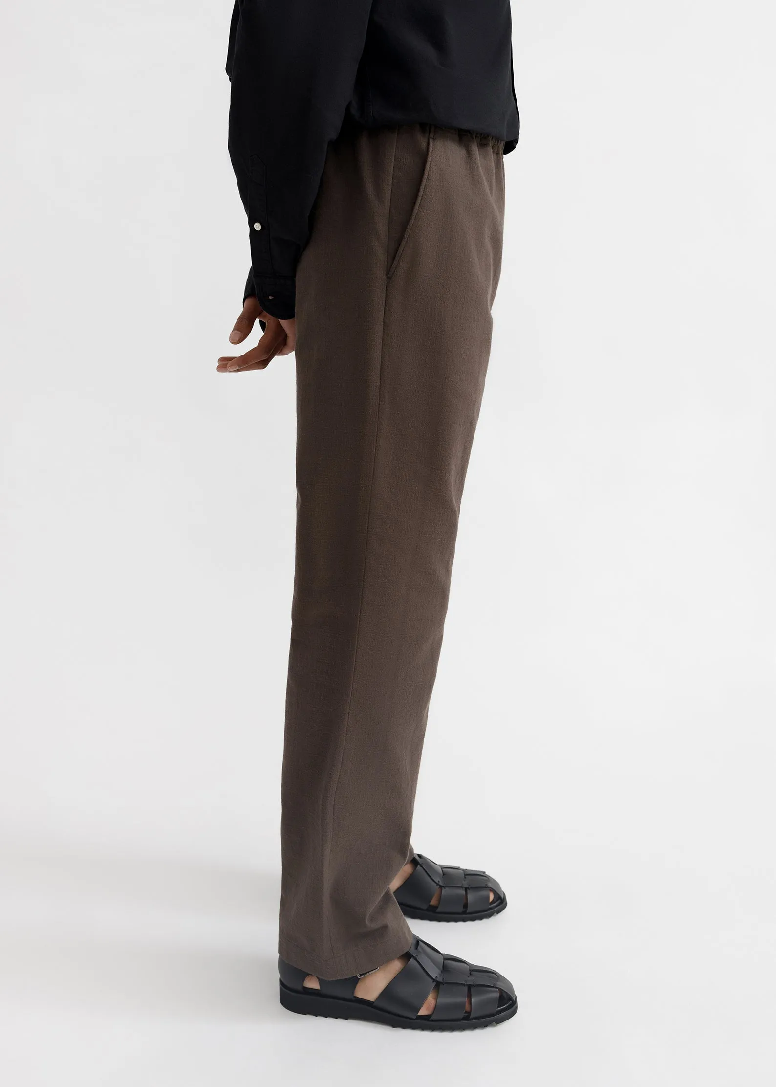 Drawstring Trousers - Brown