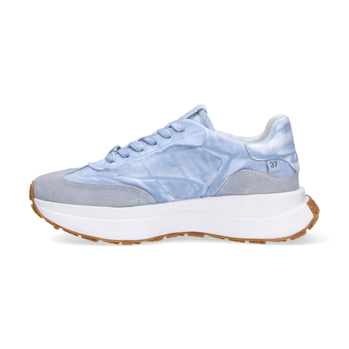 Elena Iachi sneaker Space tessuto camoscio azzurro