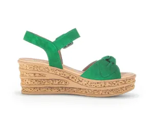 GABOR SUEDE WEDGE SANDAL- GREEN 44.653.19