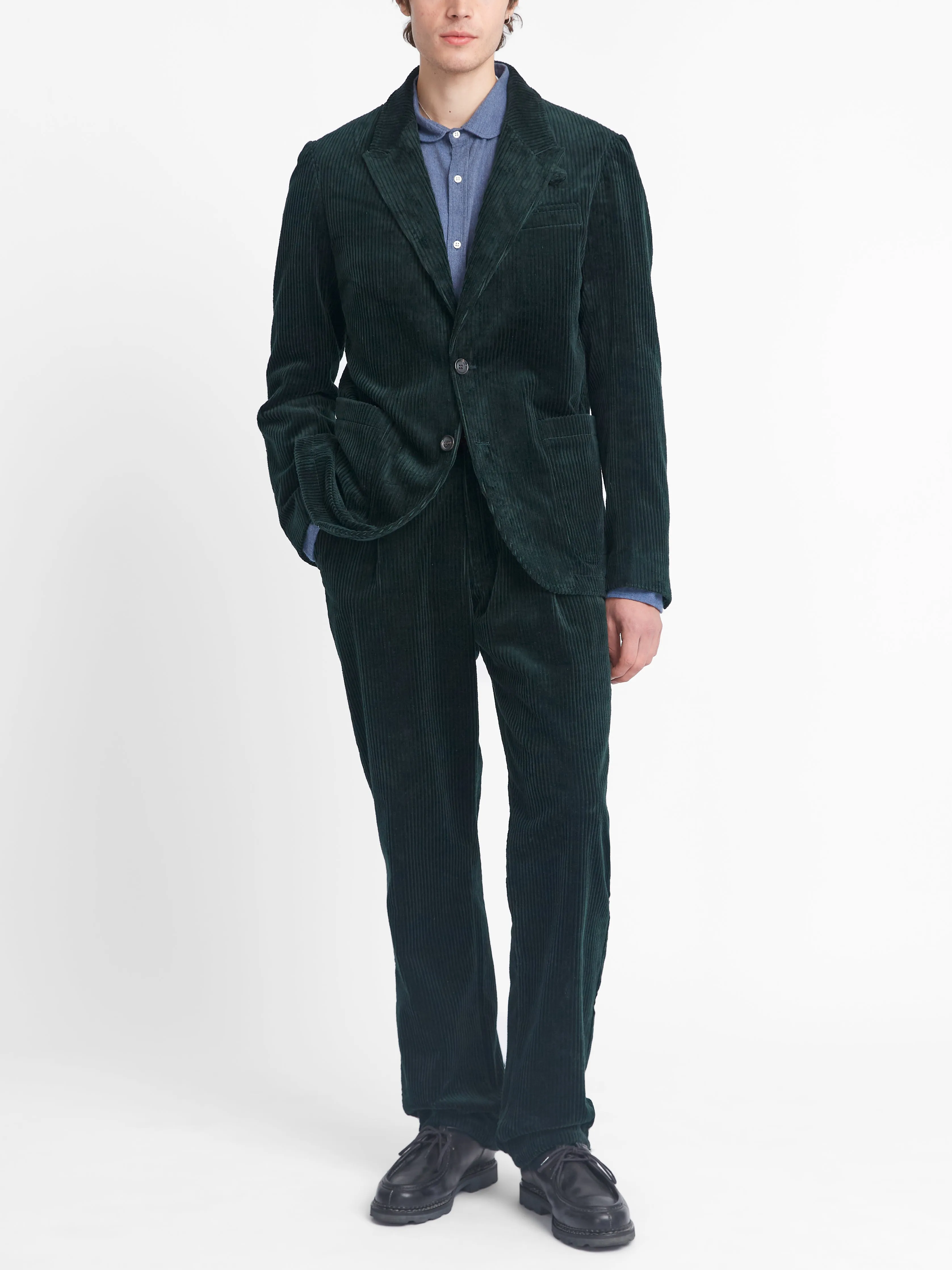 Green Melrose Cord Mansfield Suit