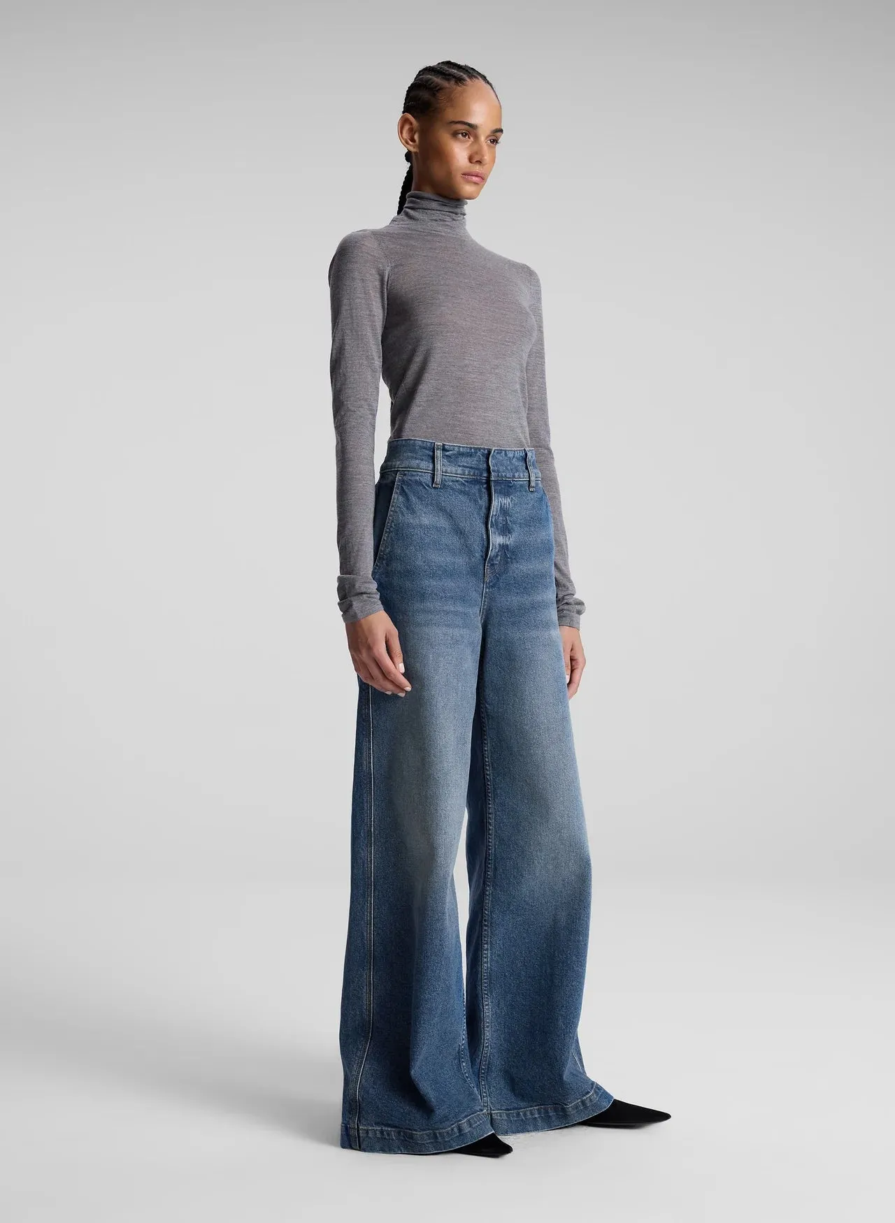 Hayes Fine Merino Turtleneck Top