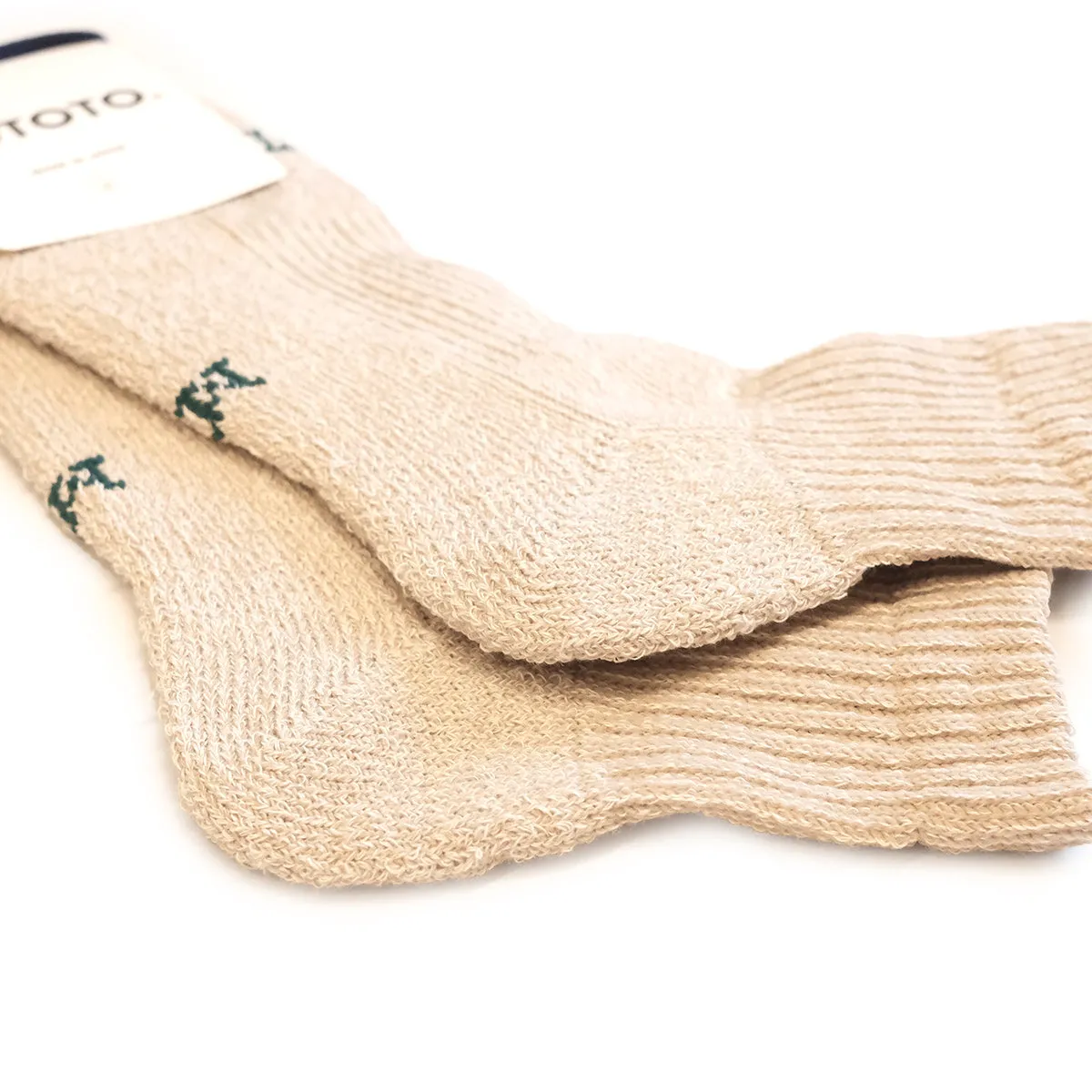 Hemp   Organic Cotton Pile Ankle Socks - Beige