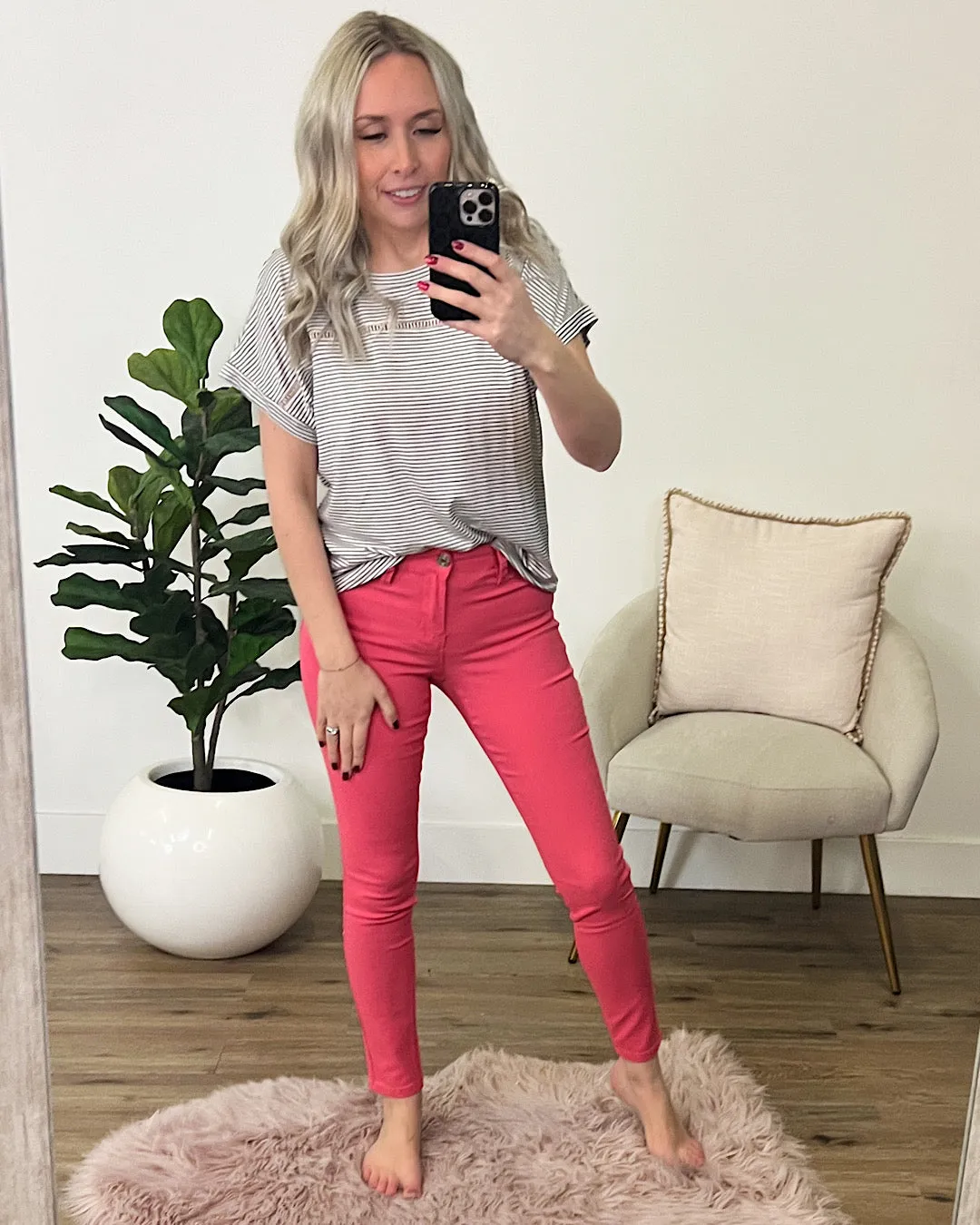 Hyperstretch Skinny Jeans - Flamingo