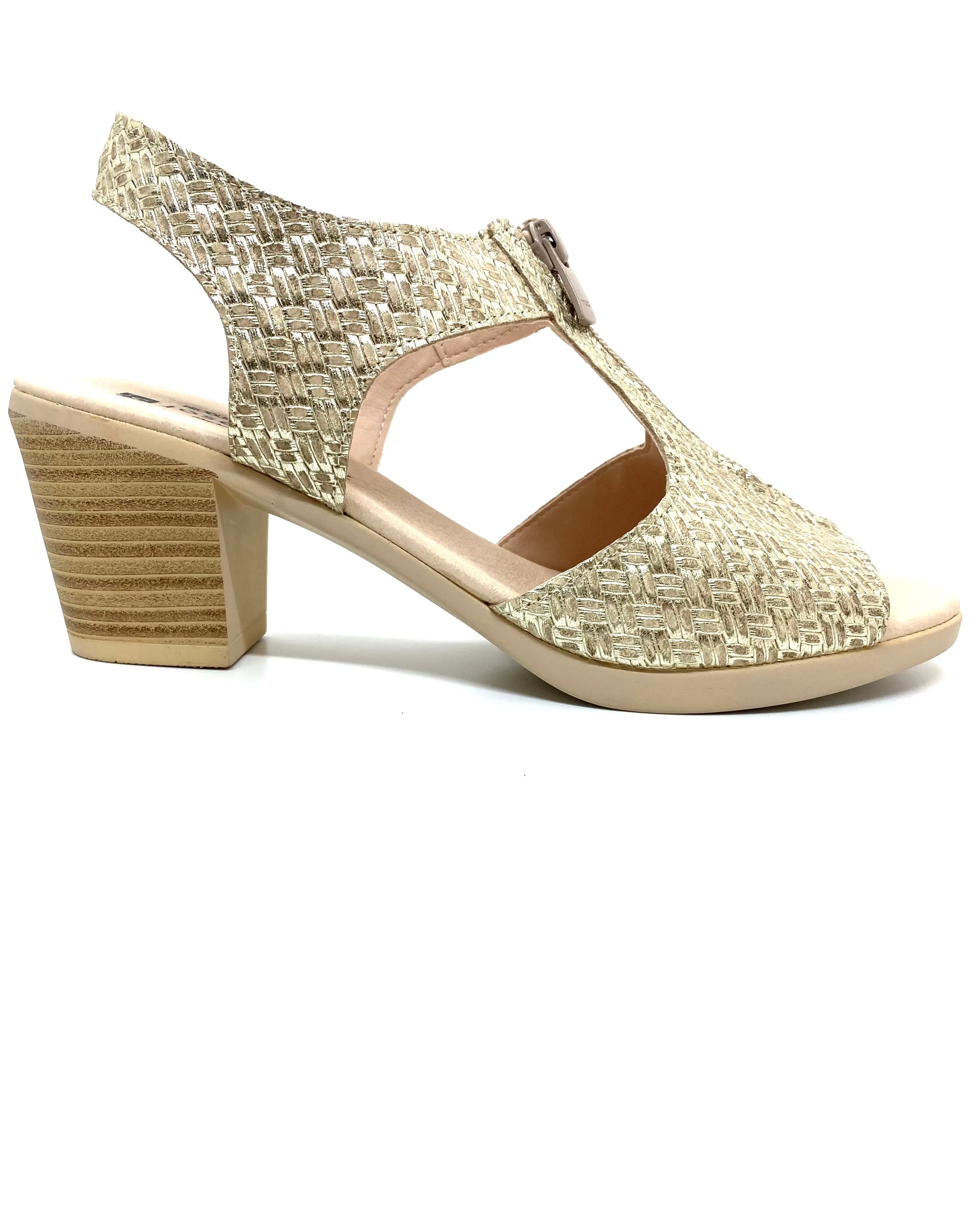 Jose Saenz Gloria Zip Detail Ladies Sandal