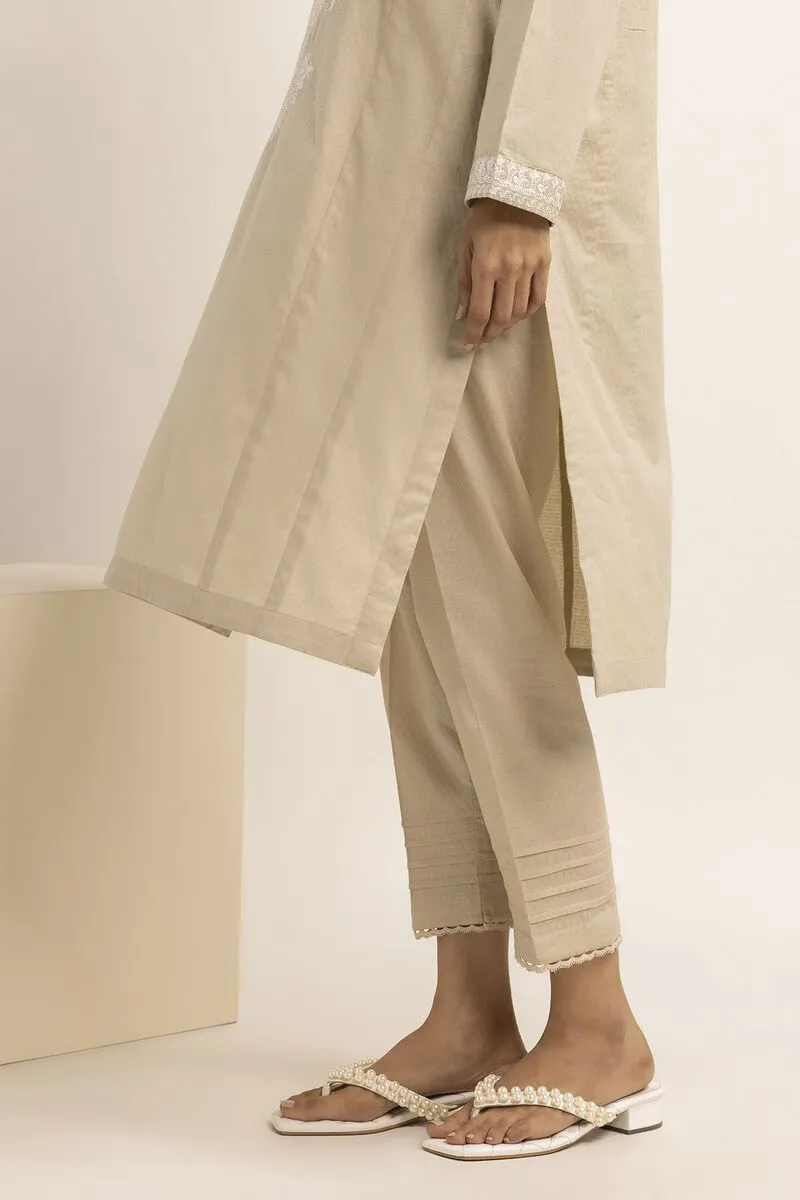 Khaadi Beige Cotton Trouser