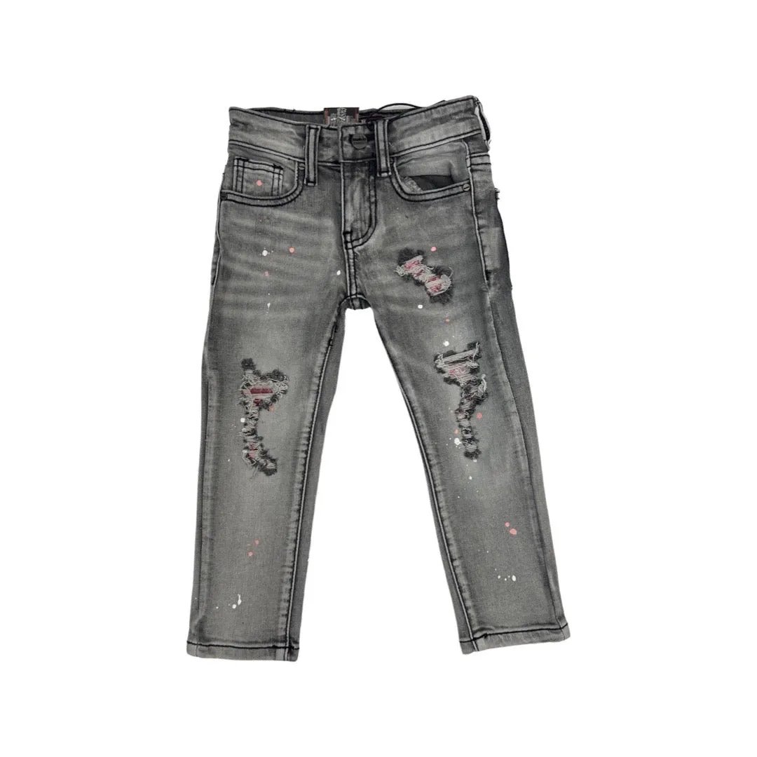 Kids Denimicity Patched Jeans (Pink)