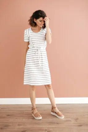 Klara Striped Knee Length Dress