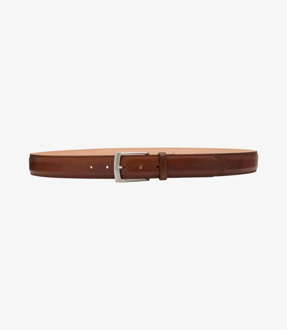 Loake Henry Men's Leather Belt - Mahogany Grain