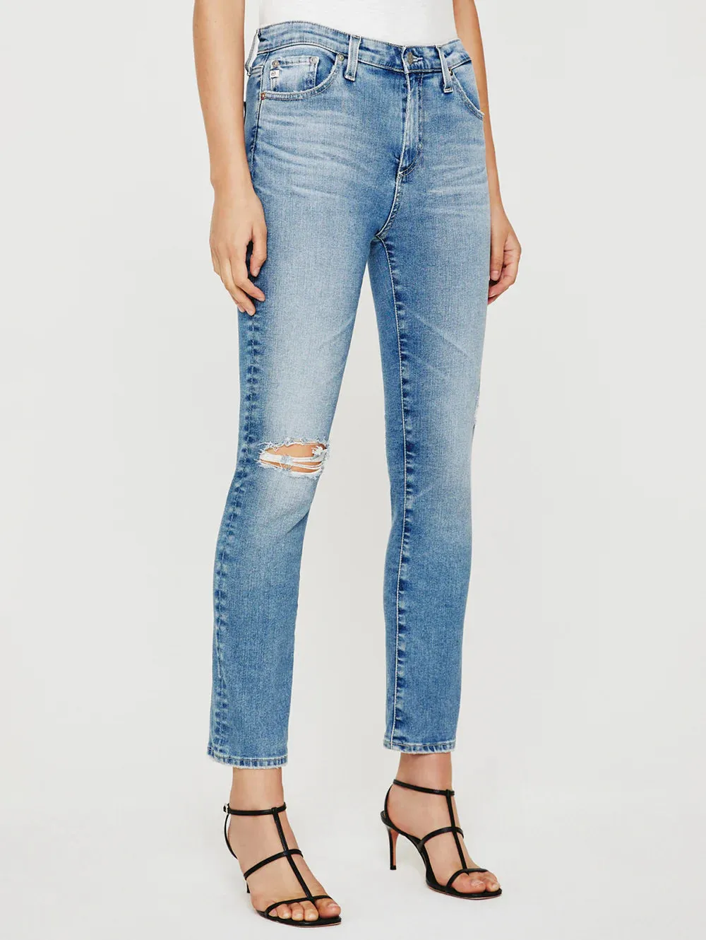 MARI CROPPED STRAIGHT LEG JEAN (18 YEARS SANTA FE) - A.G. DENIM