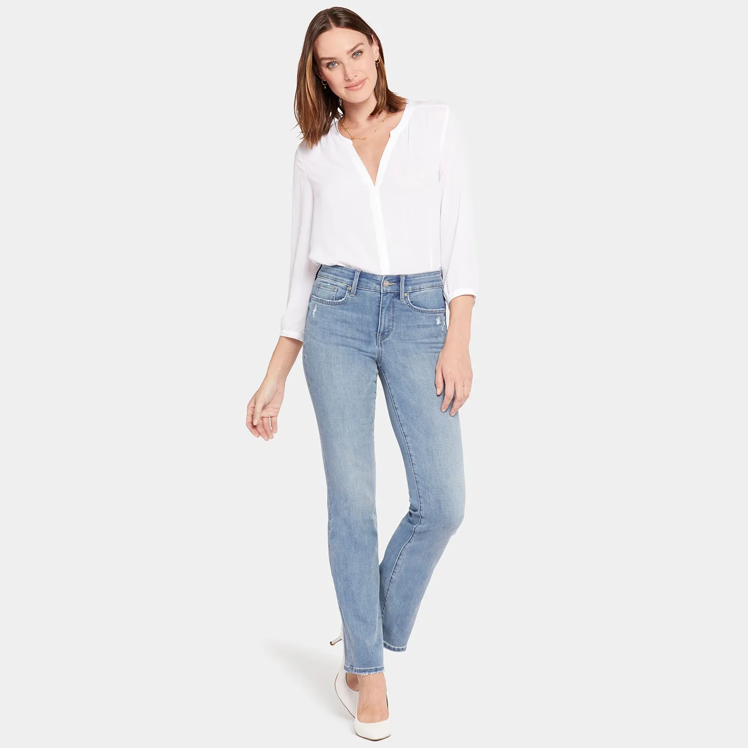 Marilyn Straight Jeans In Petite - Angel