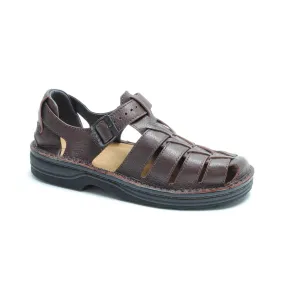 Naot Men's Julius Fisherman Sandal - Soft Brown Leather