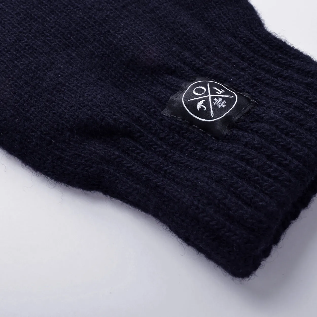 Navy Fingerless Wool Gloves