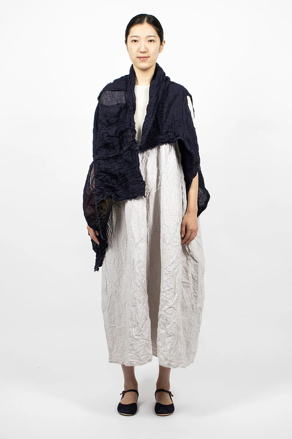 Pockets Shawl Yukata Blue