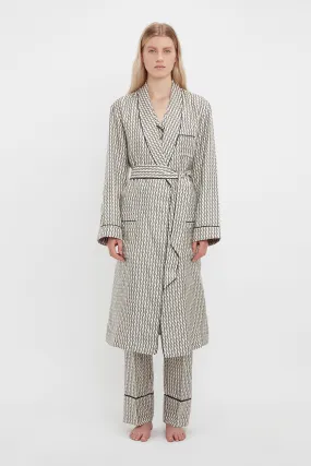 Pyjama Robe In VB House Monogram Jacquard