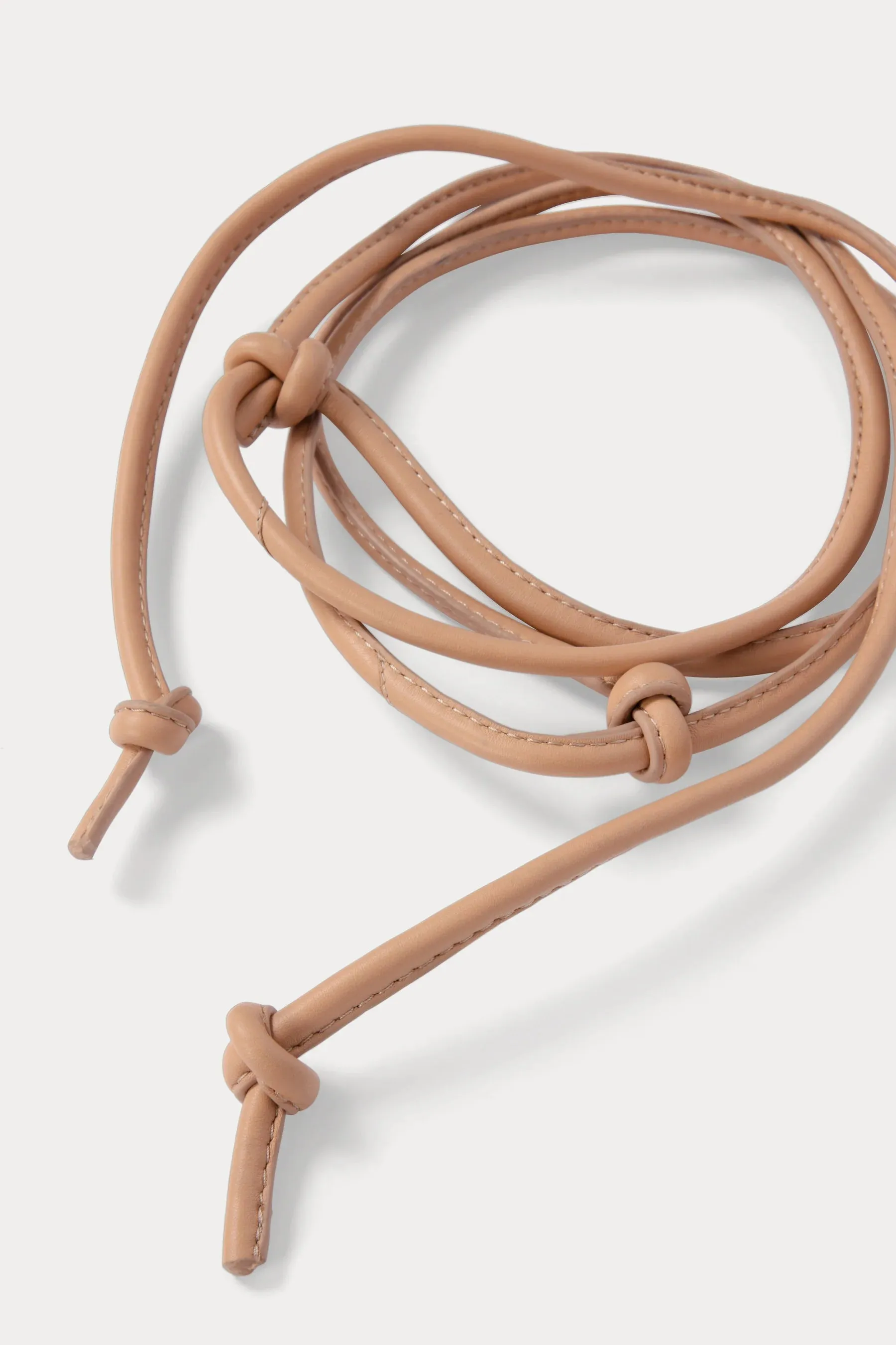 Rachel Comey Skinny Tubular Tie Belt in Nude