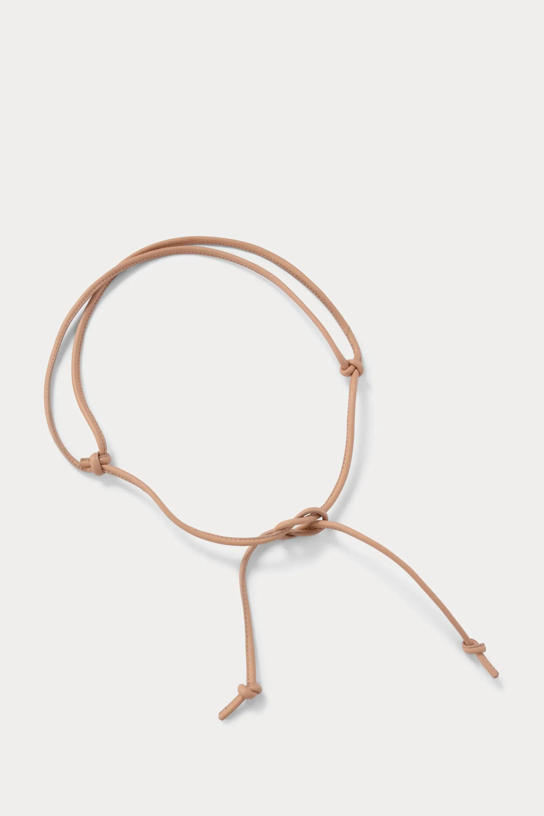 Rachel Comey Skinny Tubular Tie Belt in Nude