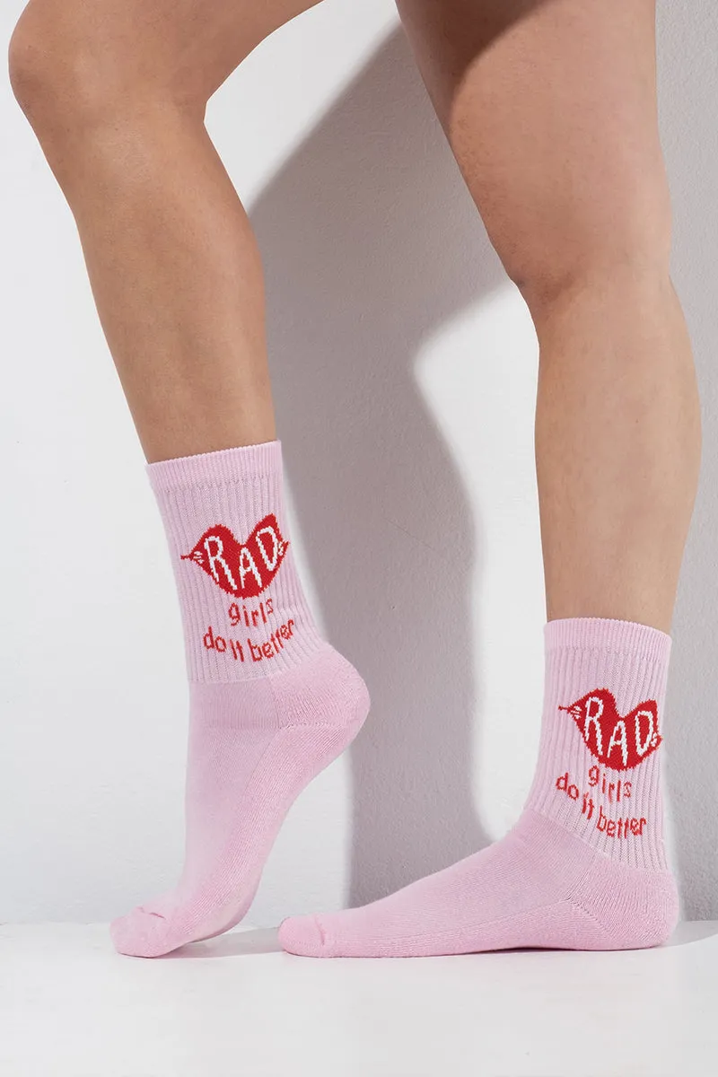 RAD Girls do it Better Socks - Pink