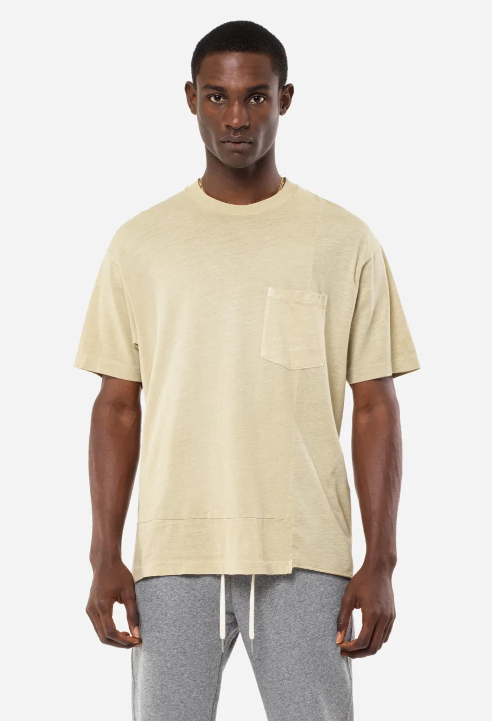 Reconstructed Lucky Pocket Tee / Washed Clay