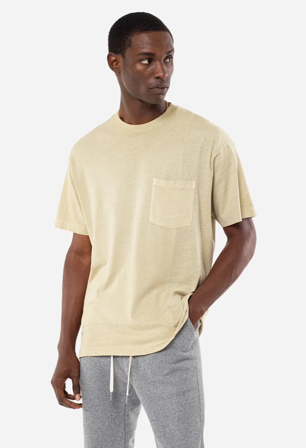 Reconstructed Lucky Pocket Tee / Washed Clay